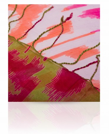 Палантин Женский S-IKKAT/GREEN.BLUE